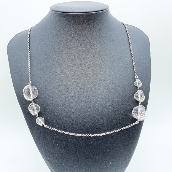 Swarovski Crystal Balls Silver-Plated Necklace - Picture 5 of 13